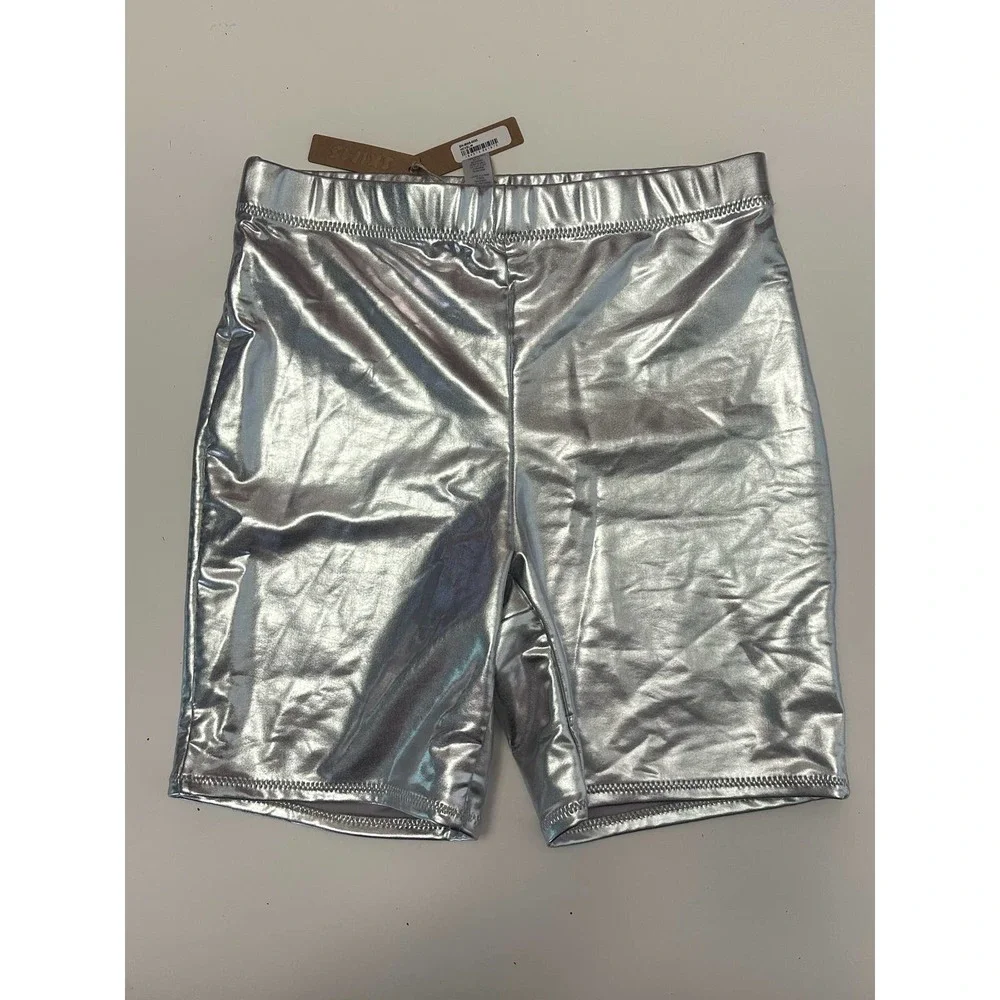 NWT Skims Metallic nickel shorts size M